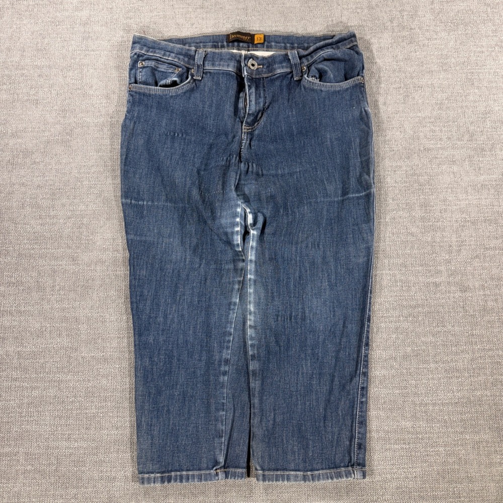 Hammer USA Jeans Women 13 Blue‎ Good Straight Leg Mid Rise Denim Casual 1417